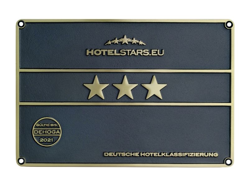 3 Sterne Klassifizierungsschild